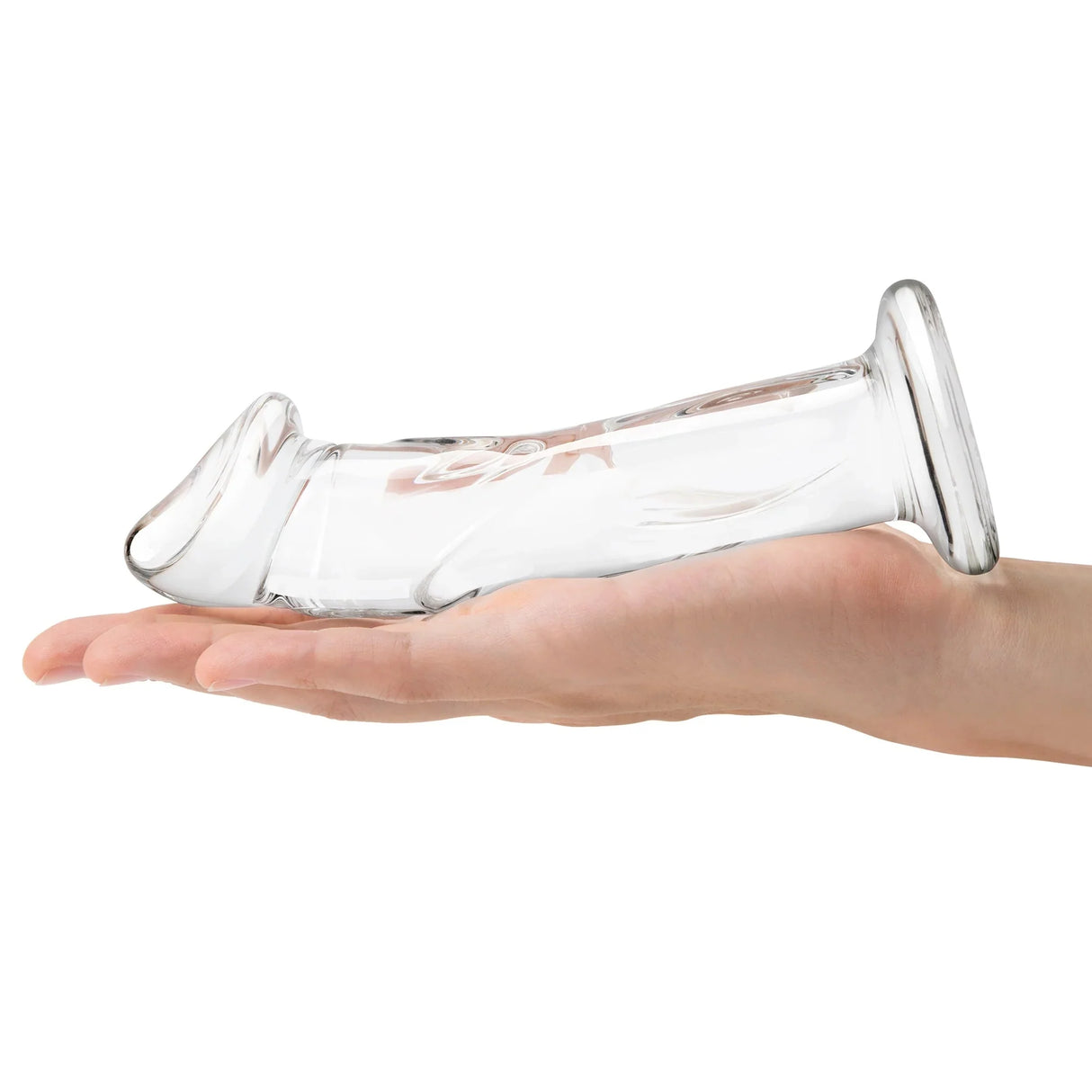 6 Inch Glass Dildo with Veins & Flat Base