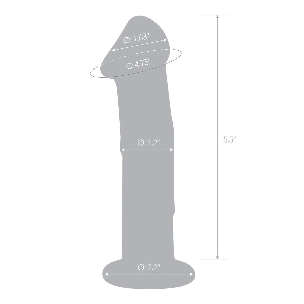 6 Inch Glass Dildo with Veins & Flat Base