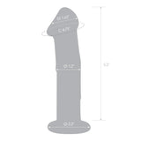 6 Inch Glass Dildo with Veins & Flat Base