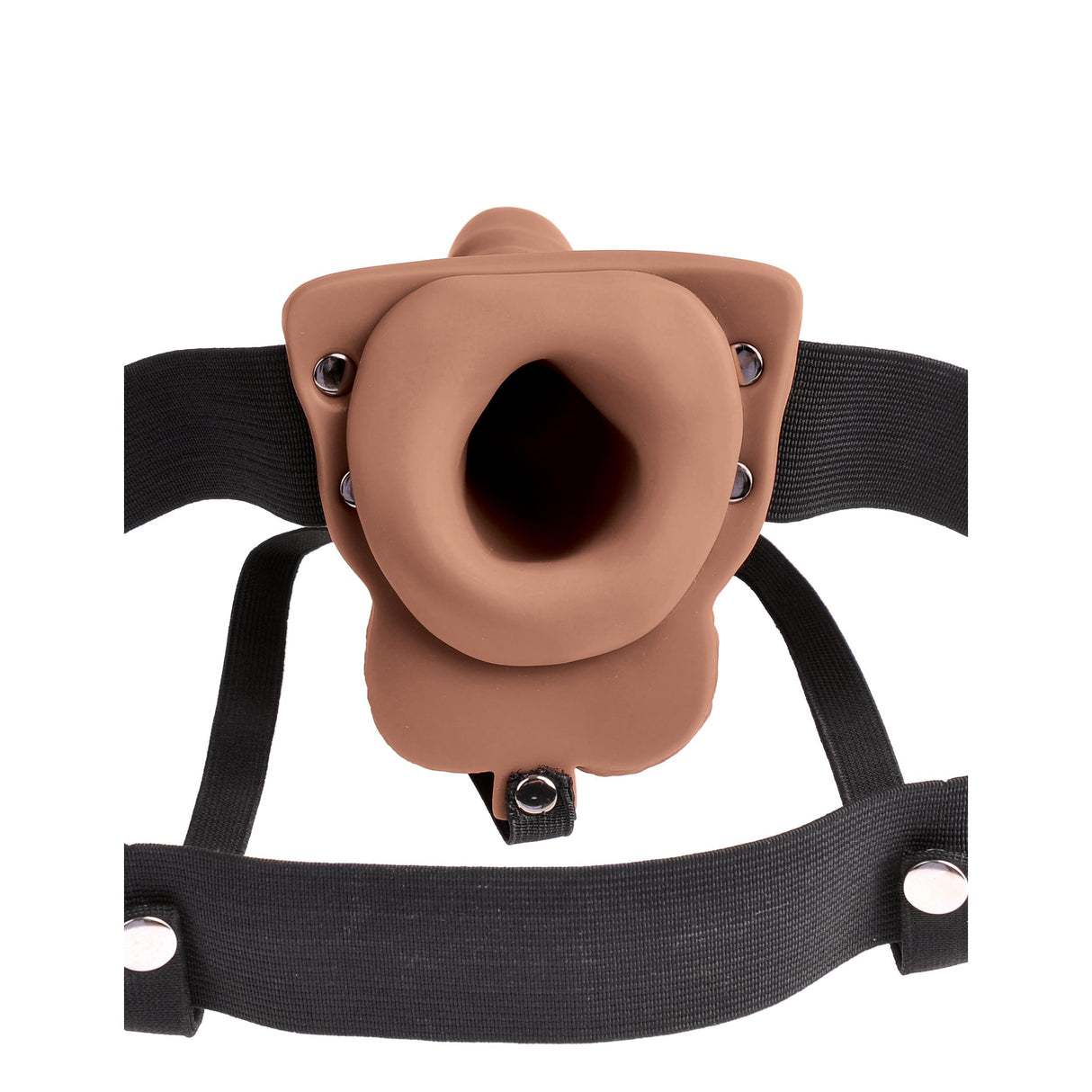 6 Inch Hollow Realistic Vibrating Strap-On with Balls