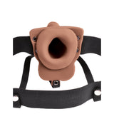6 Inch Hollow Realistic Vibrating Strap-On with Balls