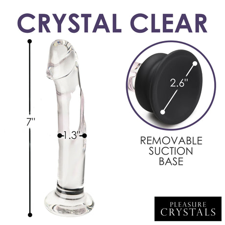 7 Inch Glass Dildo with Silicone Base