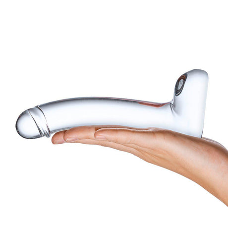 7" Realistic Curved G-Spot Glass Dildo