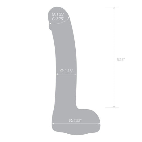 7" Realistic Curved G-Spot Glass Dildo