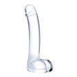 7" Realistic Curved G-Spot Glass Dildo