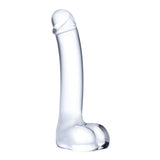 7" Realistic Curved G-Spot Glass Dildo