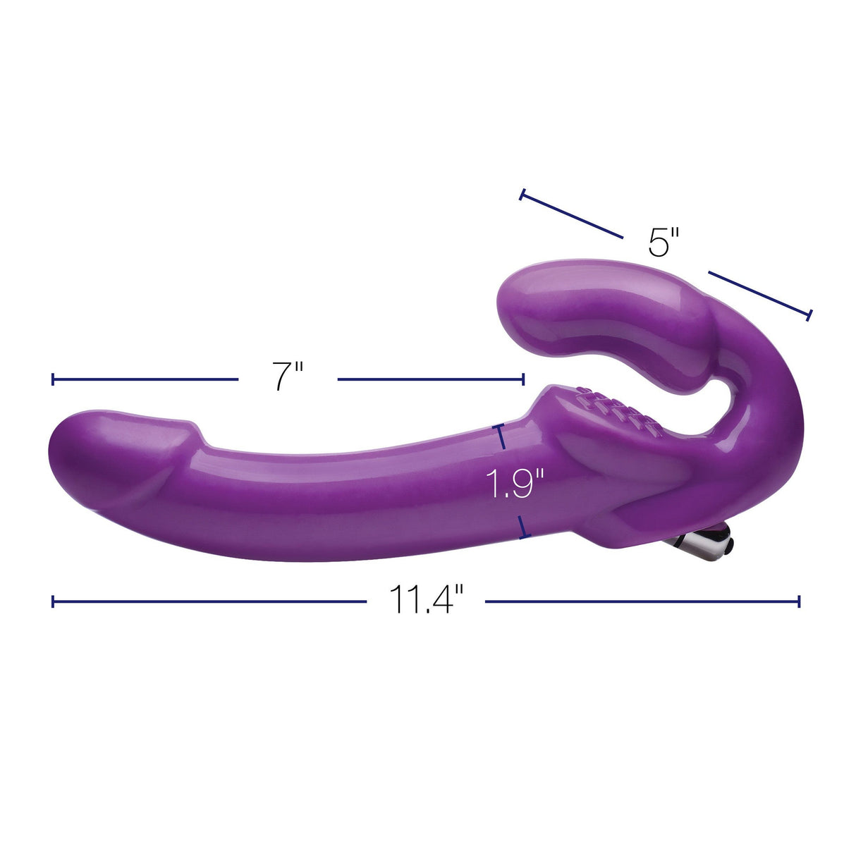 7X Revolver Thick Vibrating Strapless Strap-On