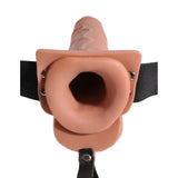 7.5 Inch Realistic Hollow Squirting Strap-On Dildo with Balls