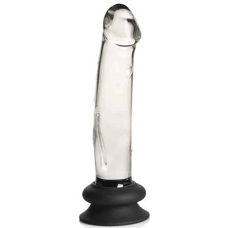 7.6 Inch Glass Dildo with Silicone Base