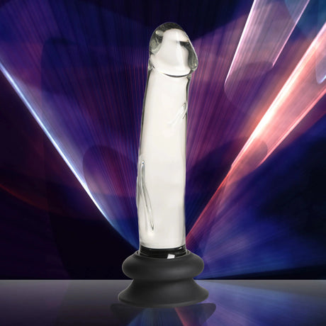 7.6 Inch Glass Dildo with Silicone Base