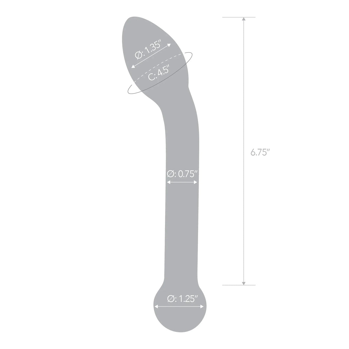 8 Inch Slimline G-Spot Glass Dildo