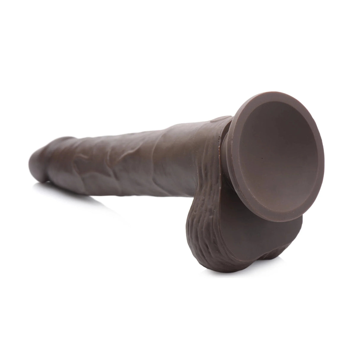 8 Inch Thrusting and Vibrating Dildo - Dark