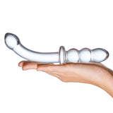 8 inch Ribbed G-Spot Glass Dildo