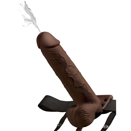 9 Inch Hollow Squirting Realistic Strap-On with Balls