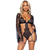 All Romance Lace Teddy and Robe Set