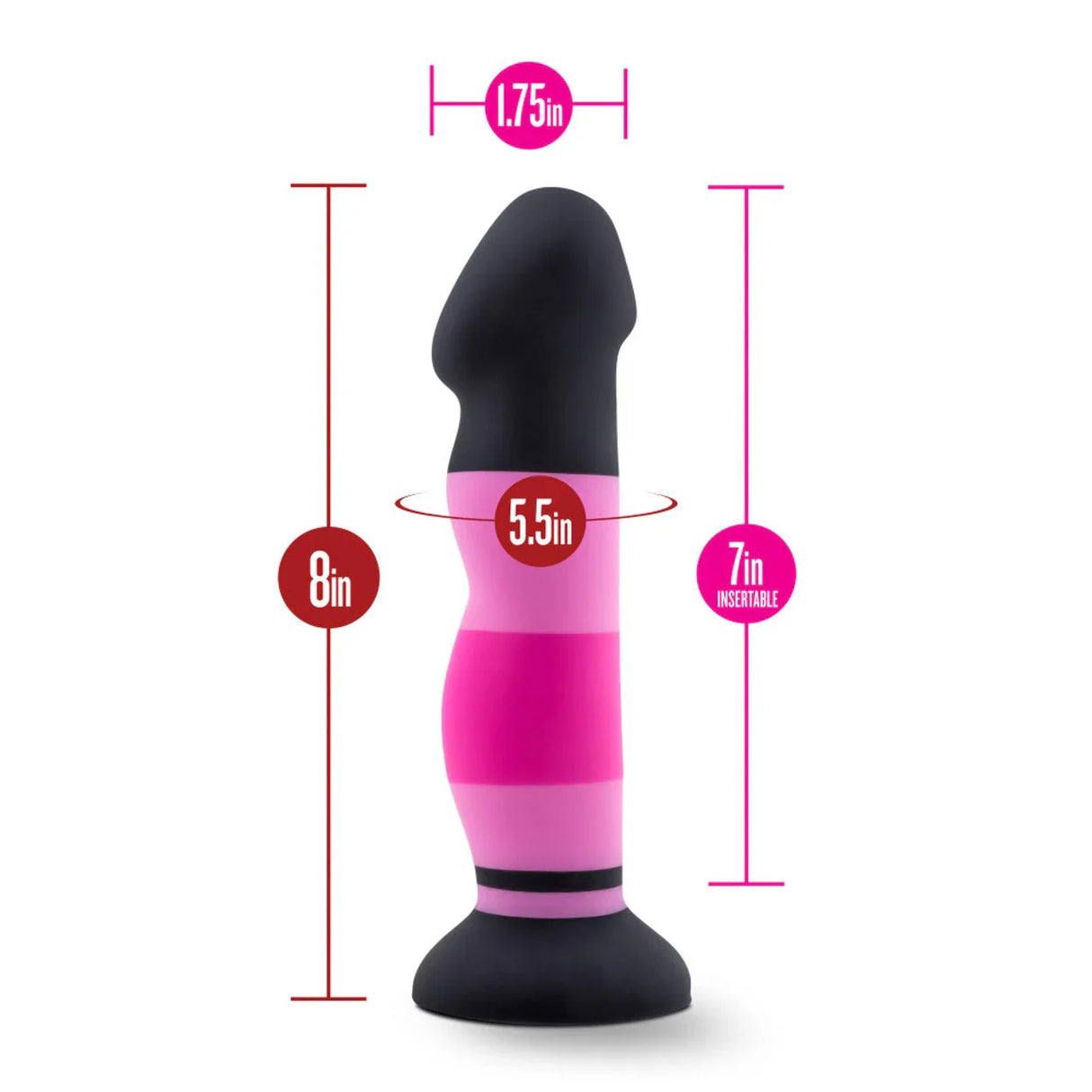 Avant D4 8 Inch Silicone Dildo