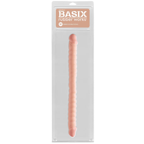 Basix 18 Inch Ribbed Double Dong
