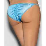 Blue Crystal Jewel Rouched Back Bikini