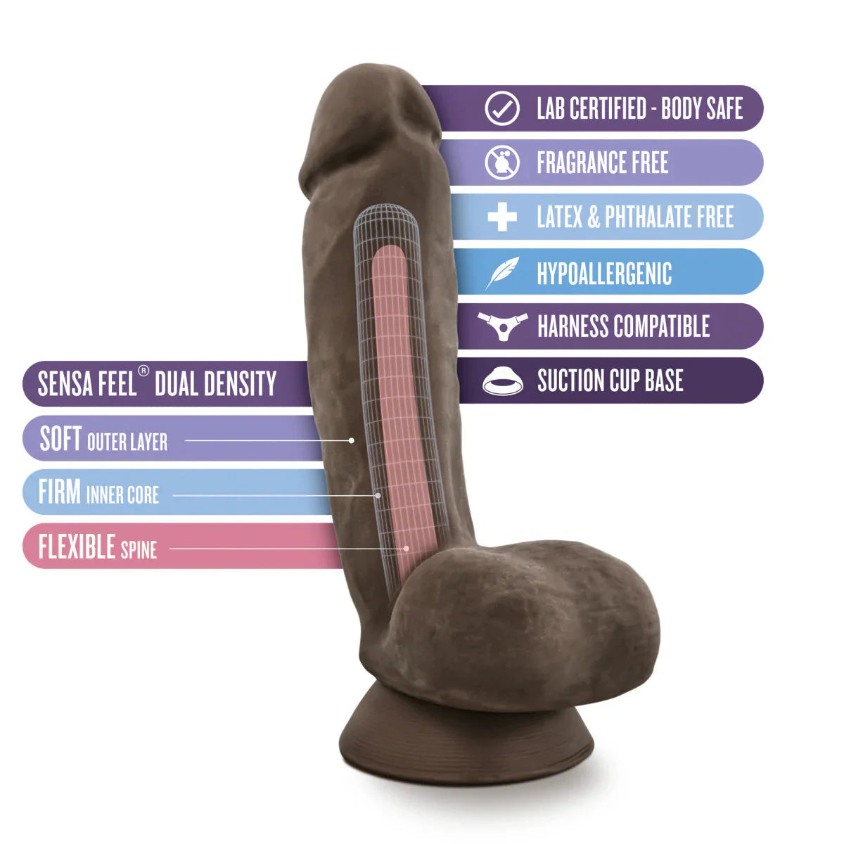 Blush Au Naturel Jerome Dual Density Dildo