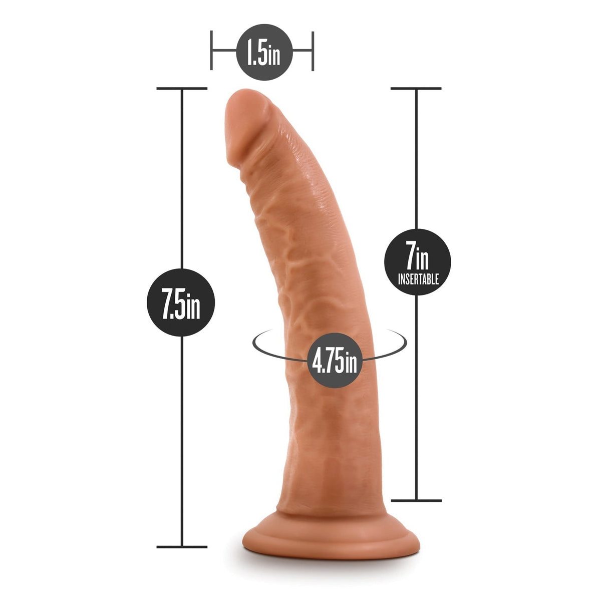 Blush Dr. Skin Glide 7.5 Inch Self Lubricating Dildo