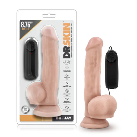 Blush Dr. Skin Vibrating Realistic Cock