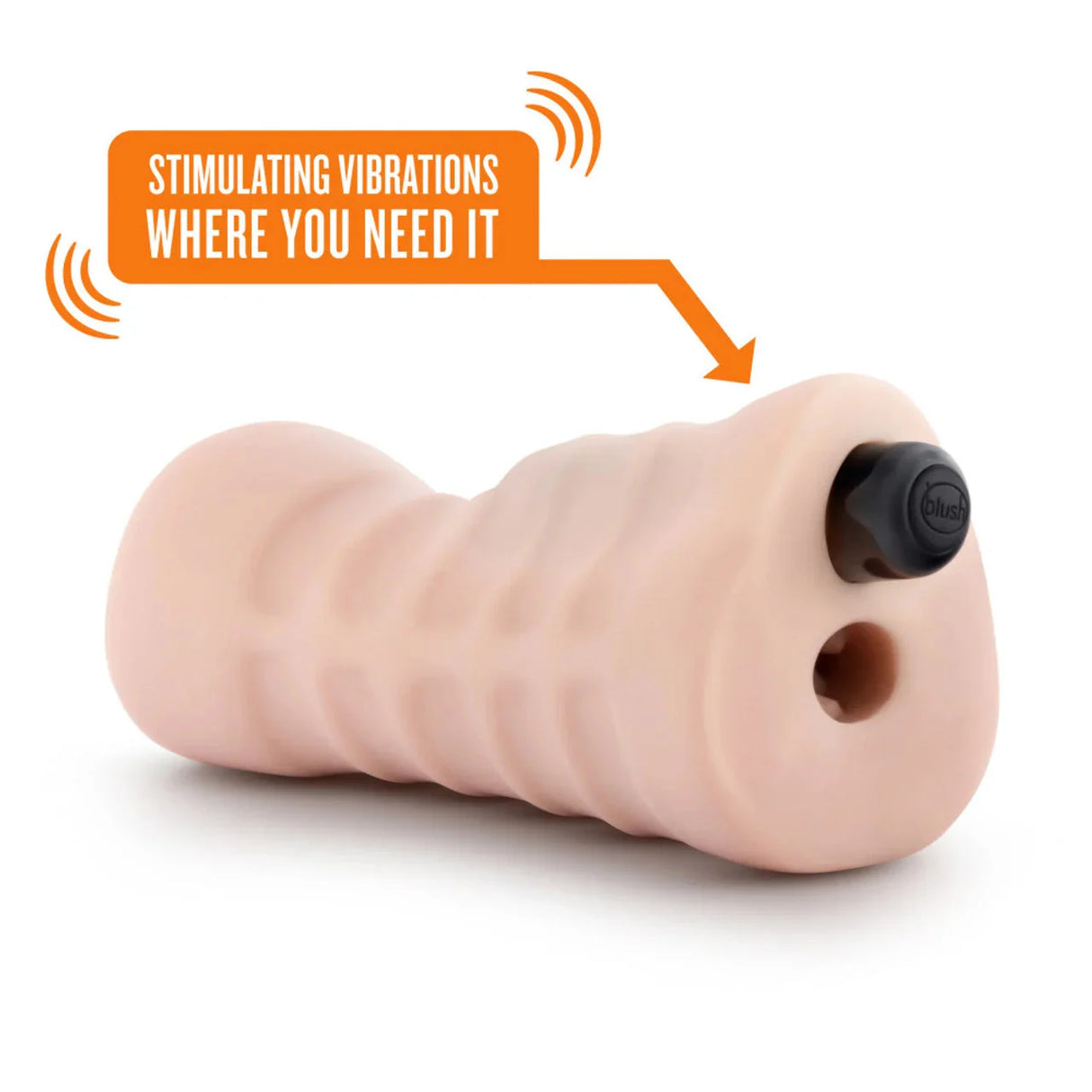 Blush M For Men Vibrating Masturbator - Rain