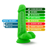 Blush Neo Elite 6 Inch Silicone Dual Density Cock with Balls