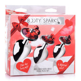 Booty Sparks Red Gem with Bells Anal Plug Set