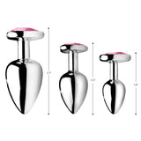 BootySparks Pink Heart Gem Anal Plug Set