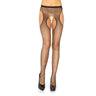 Casey Rhinestone Fishnet Suspender Pantyhose