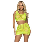 Crochet Net Crop Top & Mini Skirt