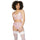 Crystal Pink Longline Bra, Garter Belt & Panty