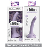 Dillio Curious Five 5 Inch Platinum Silicone Dildo - Purple