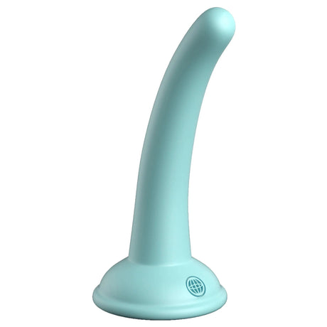 Dillio Curious Five 5 Inch Platinum Silicone Dildo - Teal