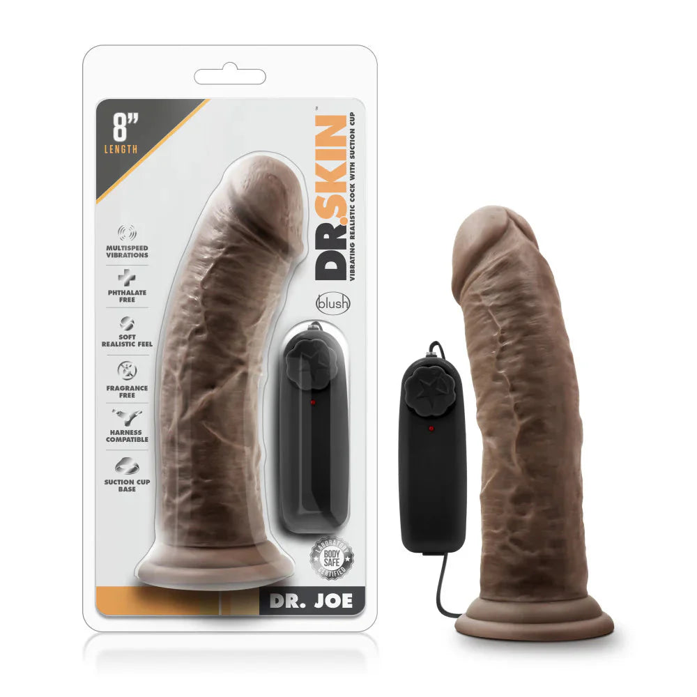 Dr. Skin Dr. Joe Realistic 8 Inch Vibrating Dildo with Suction Cup