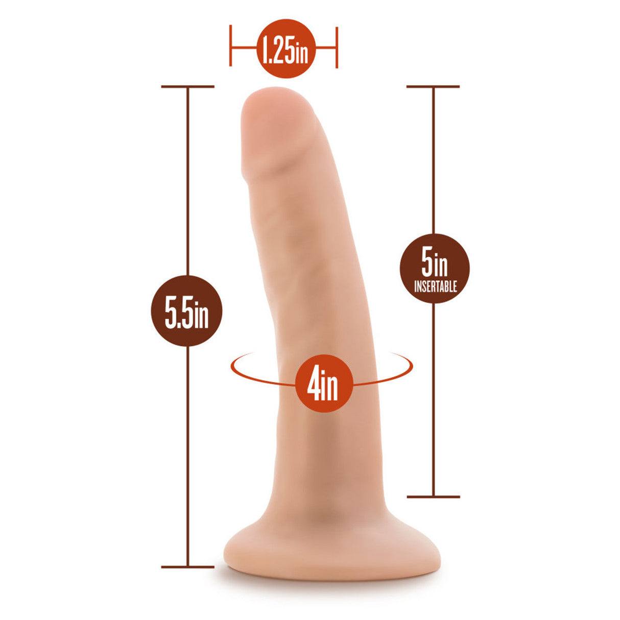 Dr. Skin Dr. Lucas 5 Inch Silicone Dildo