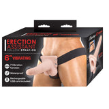 Erection Assistant 6 Inch Vibrating Hollow Strap-On - White