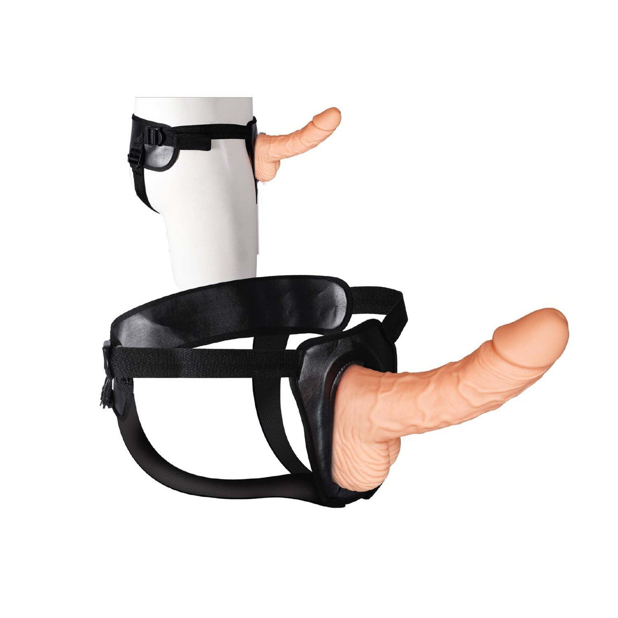 Erection Assistant 8 Inch Hollow Strap-On - White