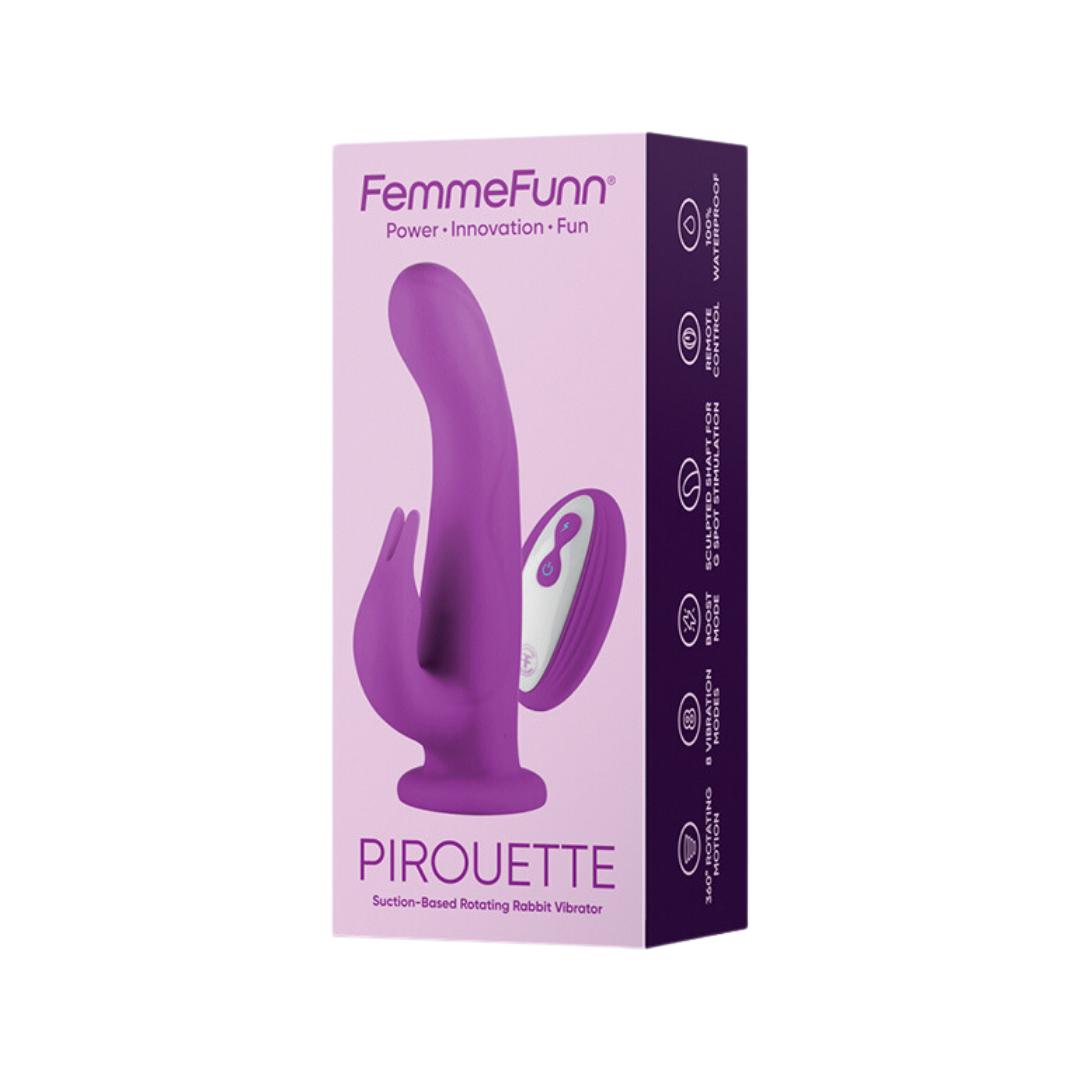 Femme Funn Pirouette Dual Stimulator Rabbit Vibe with Rotating Shaft
