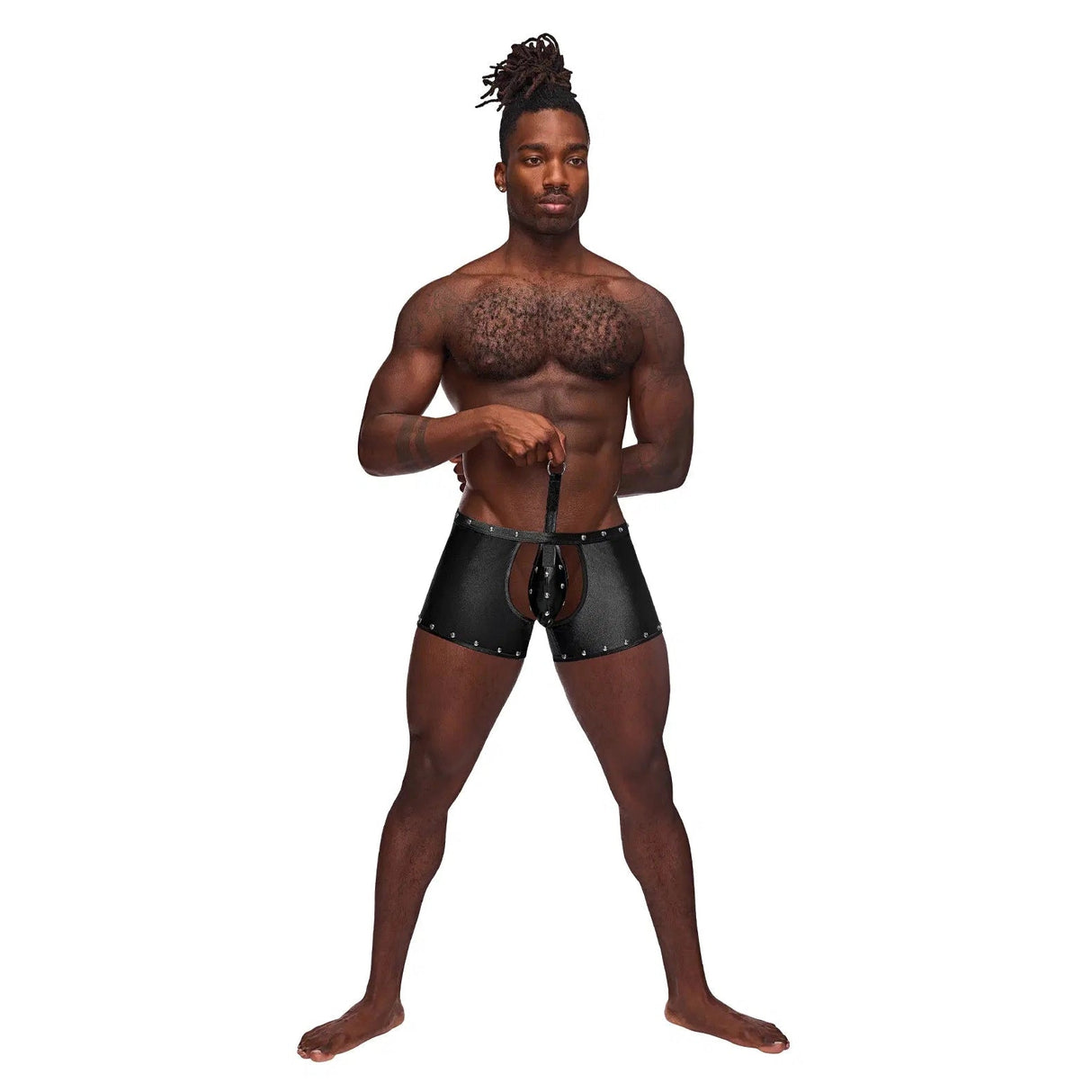 Fetish Poseidon Nylon Spandex Tear Off Cup Thong Short