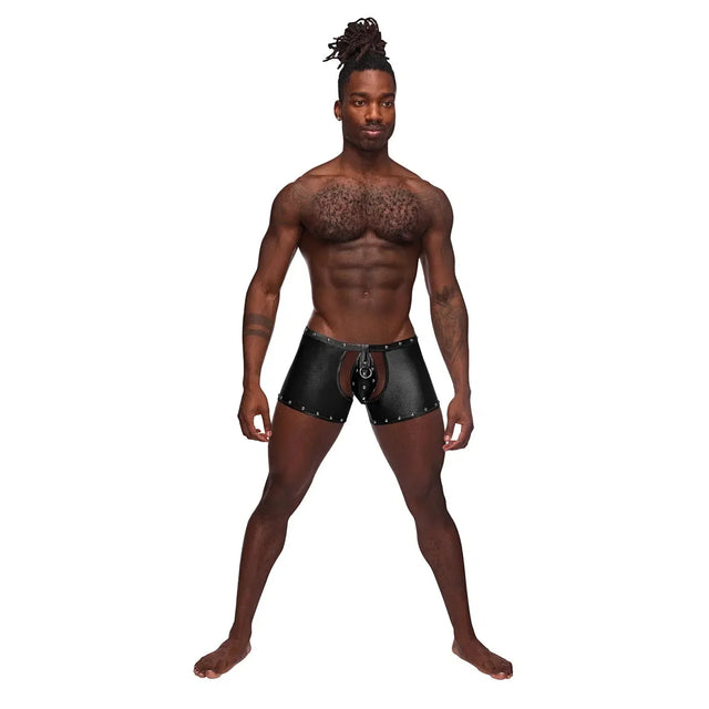 Fetish Poseidon Nylon Spandex Tear Off Cup Thong Short