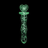 Firefly Heart a Glow Glass Dildo