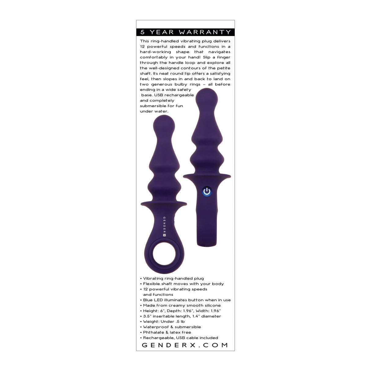 Gender X Ring Pop Vibrating Plug