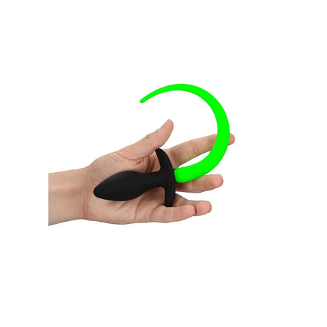 Glow In The Dark Silicone Puppy Tail Plug