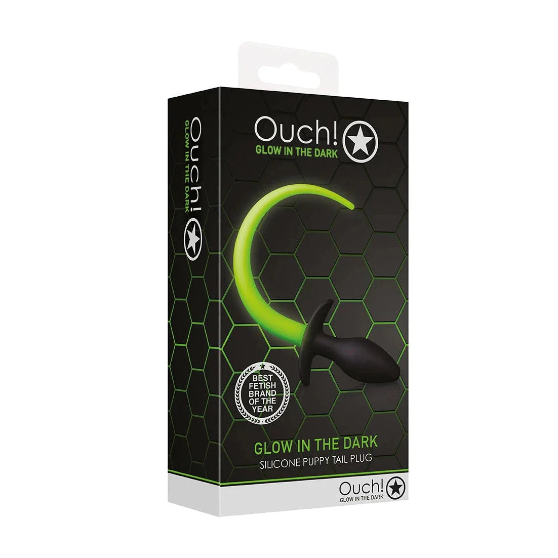 Glow In The Dark Silicone Puppy Tail Plug