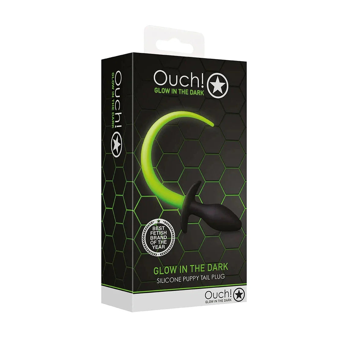 Glow In The Dark Silicone Puppy Tail Plug