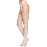 Industrial Net Stockings with Attached Garter Belt