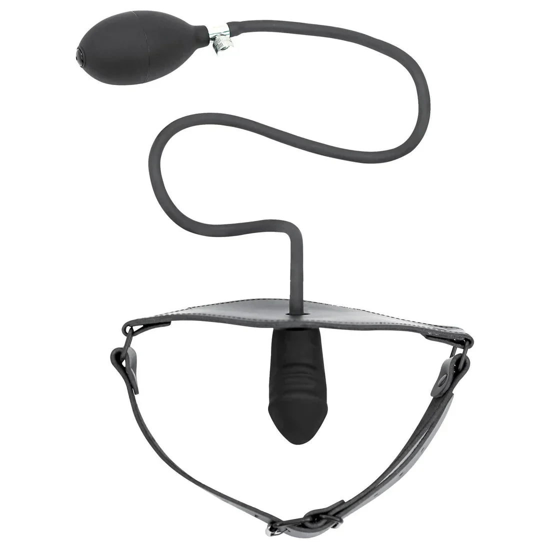 Inflatable Dildo Gag With Hand Pump