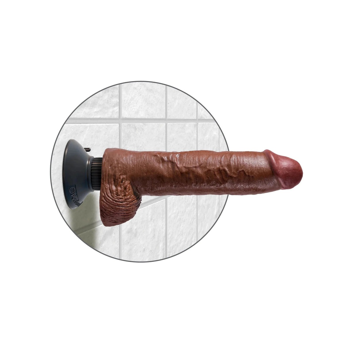 King Cock 10 Inch Vibrating Dildo with Balls