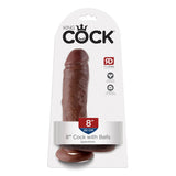 King Cock 8 Inch Dildo with Balls